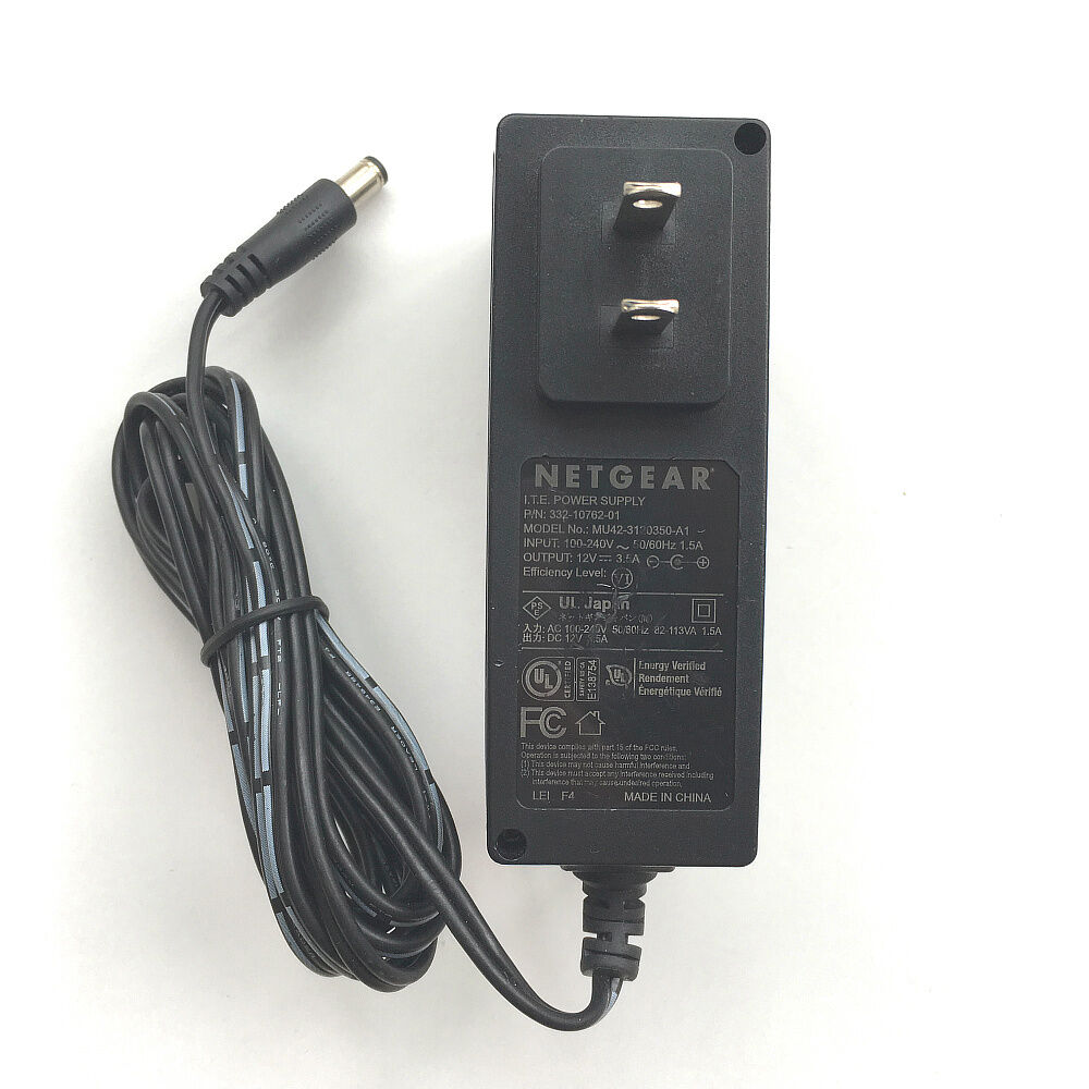 NEW NETGEAR 332-10762-01 MU42-3120350-A1 Router Power Supply Cord Charger 12V 3.5A